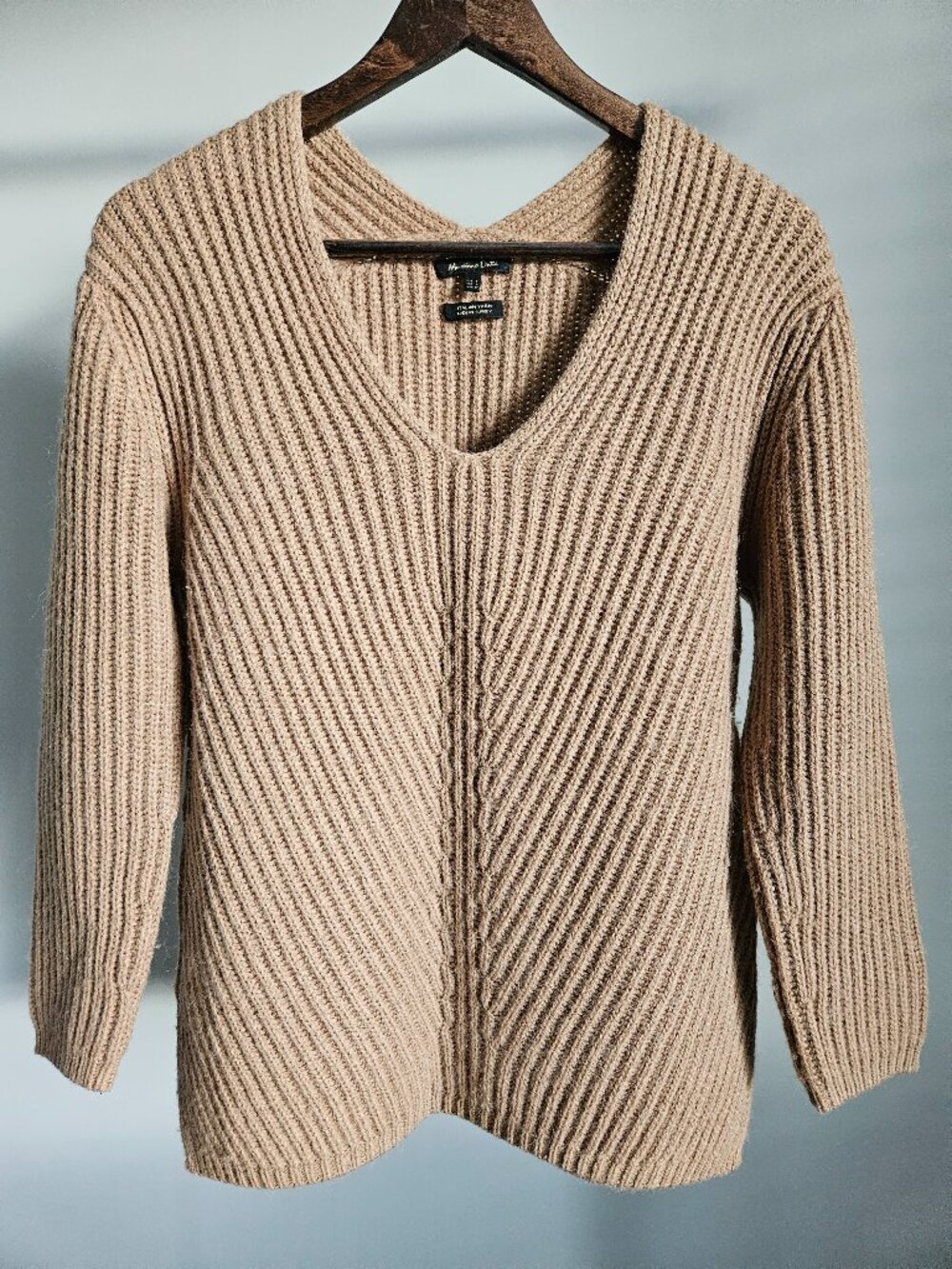 Massimo Dutti Wool Alpaca Sweater - Size S, Tan